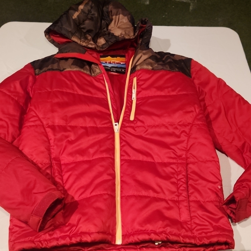 Empyre Surplus Co. Red Puffer Jacket with Hood